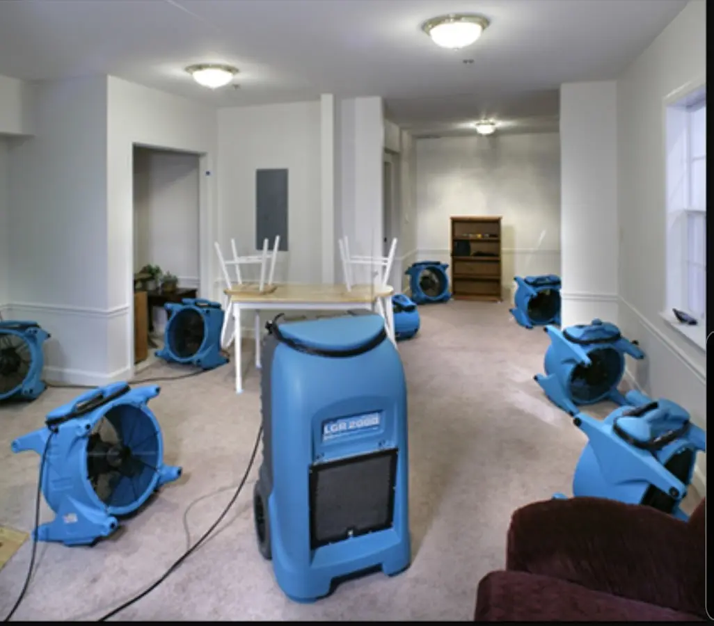 Air movers and dehumidifier setup for Water Extraction & Removal in Winter Park